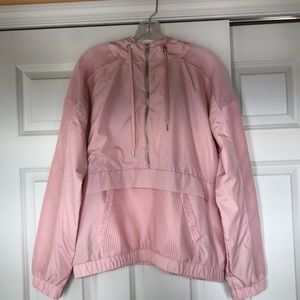 Pink 3/4 Zip Windbreaker